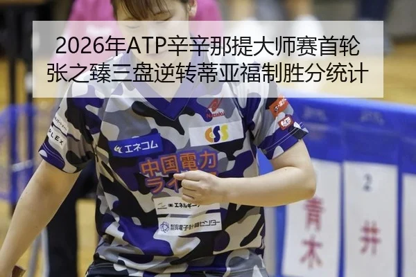 2026年ATP辛辛那提大师赛首轮张之臻三盘逆转蒂亚福制胜分统计